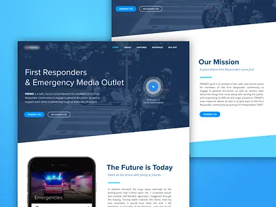 Emergency & First Responders Community Landing Page clean landing landing page landing page design uidesign user interface design video visual design website