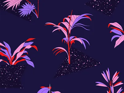 Tropical Pattern flat icon illustration pattern pattern design plants vector