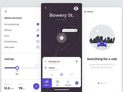 Taxi app design interface ios mobile taxi ui ui ux ux