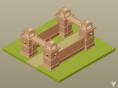 Isometric 2D Game Graphics design flat design game art illustration island isometric game art vector