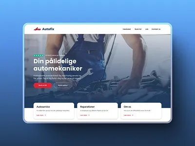 Autofix - Mechanic Concept Site auto repair auto workshop automotive branding car mechanic engine repair garage local business mechanic small business uiux vehicle service website design
