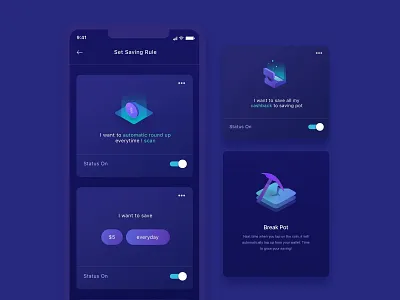 Mobile Ui Ux Finance Investment bank card finance invest ios mobile money onboarding saving ui ux