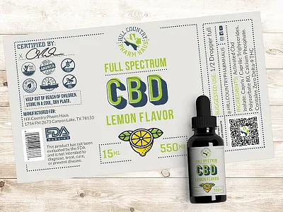 HC Pharm Haus CBD Bottle Dribble brand assets cbd label design label mockup labeldesign