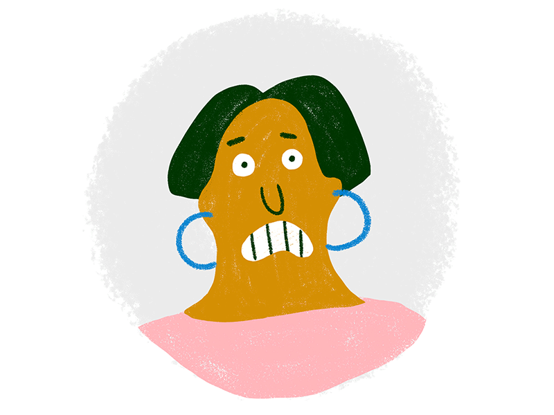 Oops illustration blushing errormessage lady oops product product illustration