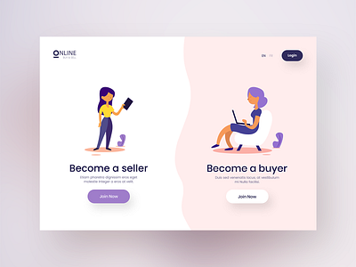 Selling Platform Join Page branding design designer ecommerce ecommerce design ecommerce shop flat illustration inspiration join logo onboarding responsive signup typography ui ux vector webdesign website