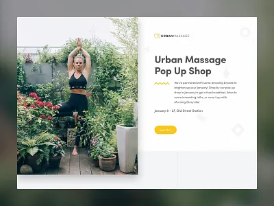 Urban Massage Pop Up design landing landing page mobile web responsive ui urban massage ux web website wellness