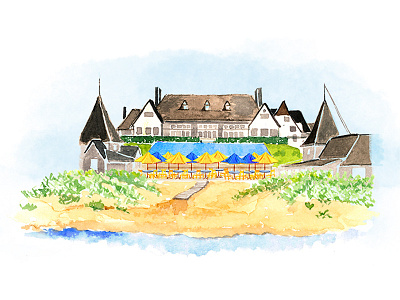 Watercolor Wedding illustration paperless post watercolor