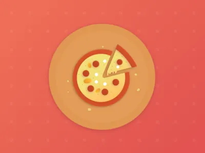 🍕 Pizza - conceptual illustration 🍕 clean concept design dinner flat design food icon icon artwork icons illustration logo pizza red simple slice ui vector