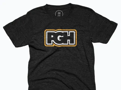 Pittsburgh PGH Retro Icon Shirt badge brand cottonbureau identity illustration lockup logo logotype mockup pittsburgh retro shirt shirtdesign steelers type typography vintage