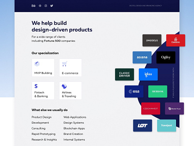 Materio - New Website agency case header landing materio studio ui website