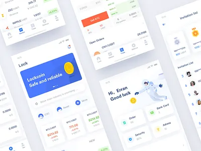 Lockcoin5 app blue clean ios ios11 iphone iphonexapp ue ui ux web