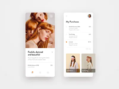 Mags app app concept card clean dashboard landing page layout minimal product ui ux web website