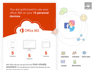 Newsletter Design design emaar emailer illustration information design newsletter office365 promotional typography ui