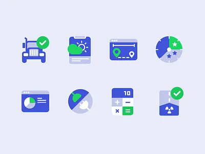 Pathsquad Icons eta flat interface kamion landing logistic maps marketing mileage onepage truck ui