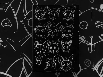 Thirty Logos : Twitchy Rabbit - Concept Sketch affinity designer design graphics process sketches