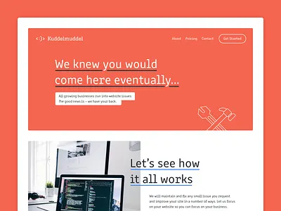 Kuddelmuddel Site - Desktop design desktop landing page site ui ux website