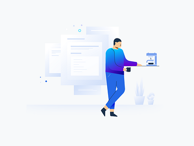 Drafts branding character drafts empty state illustration man product user testing