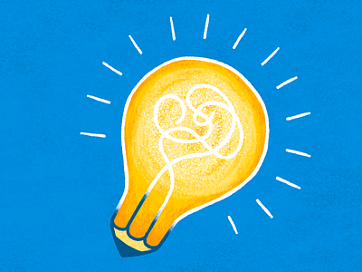 Lightbulb Idea bulb idea ipadpro light light bulb pencil procreate texture