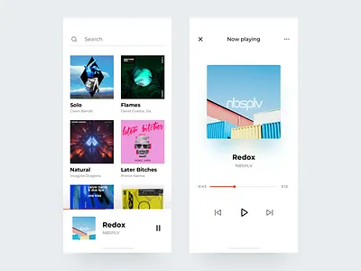 Simple Music App app clean iphonex list music nbsplv player radio singer song