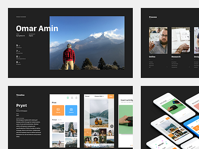 Interview Presentation Deck dark design keynote minimal pitch powerpoint process product simple slides summary web