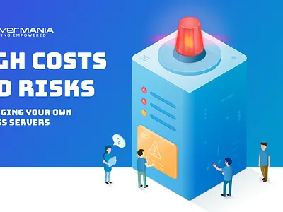 Managed Servers Infographic alert illustration infographic isometric server