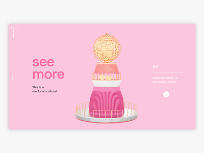 Studio Web Work 3d c4d design pink ui web