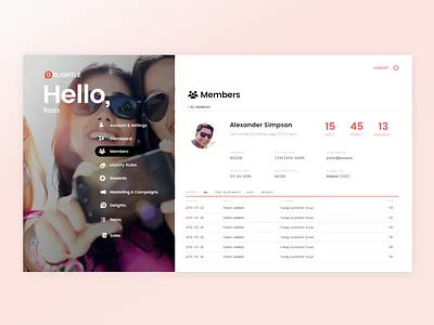 Deal Application app brand identity clean concept dashboard deal design development front end html interface ipad ui ux