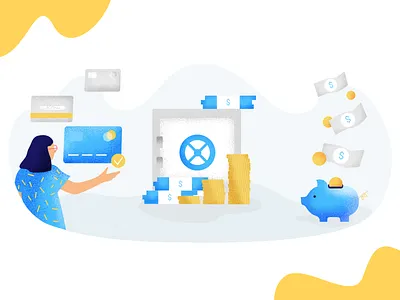 Money Management account balance bank bankapp illustation money money app saving stoovo