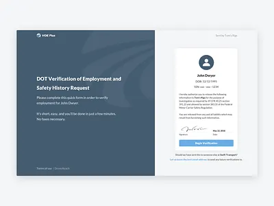 DriverReach Splash Page app application indianapolis landing page splash splash page truck ui ux web