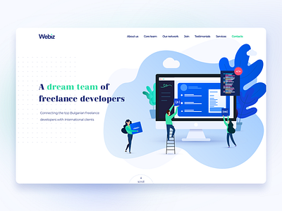 Webiz page exploration 2 :: Webdesign color colorful gradient illustration landing page ui web webdesign website