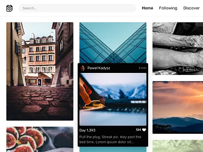 Photo hover clean grid hover masonry minimal minimalism photo ui web web design webdesign website