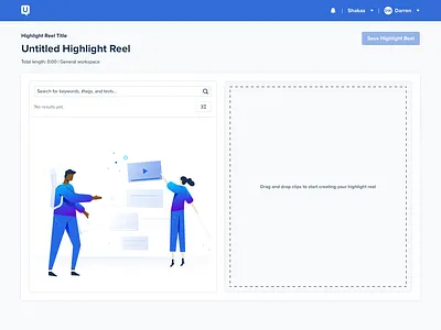 Highlight Reel Empty State filter highlight reel illustration search