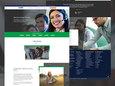 AMBS Flexible Page Design tech company template design ui web design