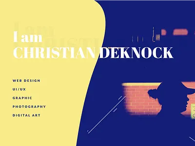 I am Christian DeKnock clean flat portolio ui uiux web