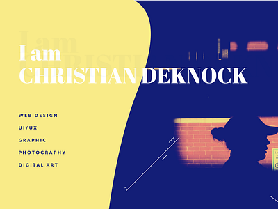 I am Christian DeKnock clean flat portolio ui uiux web