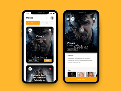 Movie App [WIP] app card ios iphone mobile movie thumbnail ticket ui ux wireframe