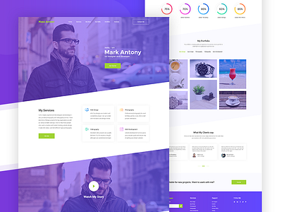 Personal Portfolio Free ( XD ) design free freebie freebie xd landing page modern portfolio ui ux web web design website