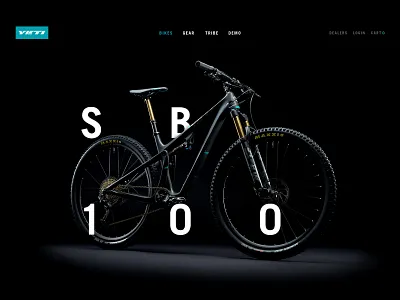 Yeti Cycles Landing Page bike page bikes bold typography dark editorial homepage layout landing design landing page landing page ui layoutdesign legwork studio minimal minimal layout modern product page typography ui ux web design yeti cycles