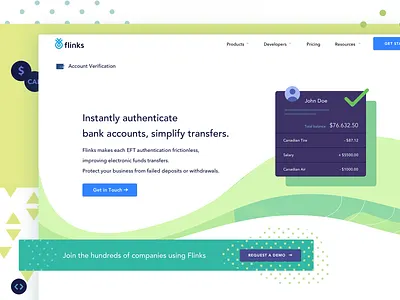 Account verification page account verification api authentication bank accounts design digital banking finance fintech fintech illustration illustration layout product page ui website design