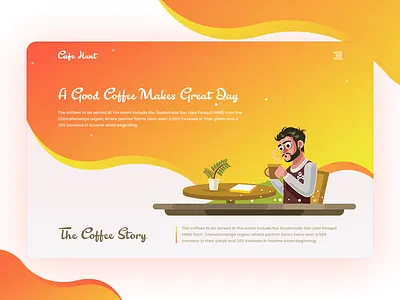 Coffee Shop Header Exploration coffee shop deleviery home delevery illustration isomatric landingpage online order piza shop website