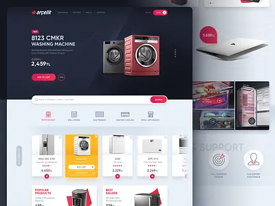 Arcelik Website Redesign arcelik concept e commerce redesign shopping ui website white goods
