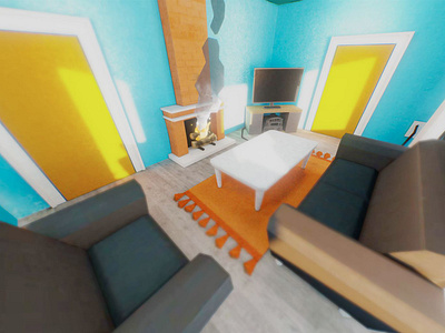 Servpro Prep Game - Glam Shots 3d bathroom bed bedroom building c4d chair fire house kitchen livingroom low poly render tv website