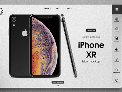 iPhone XR 2018 App Mockup 2018 3d apple iphone iphone 2018 iphone mockup iphone x iphone xr iphone xs iphone xs 2018 iphone xs max mock up mockup phone presentation psd sceene smart object ui ux