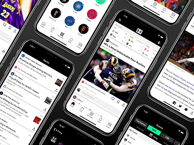 Bleacher Report App app design bleacher report interface sports uiux