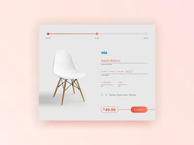 Daily UI 002 - CC Checkout (2.0) checkout dailyui dailyui 002 eames chair interior design lifestyle minimal payment ui