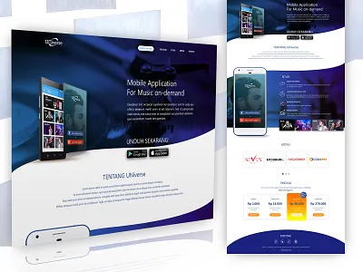 Landing Page Radio Streaming App 1/2 apple music joox landing page music app pricing plan radio app spotify streaming app ui user interface web web design