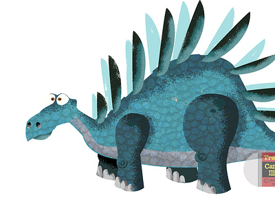 Kentrosaurus Illustration cartoon character design dinosaur dinosaurs humor humour illustration illustrator photoshop vector
