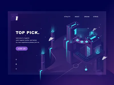 TOPPICK sign in, 2.5D gradual change 2.5d design hello dribbble illustration ui web 插画 渐变