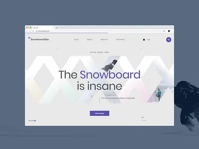 Snowboard site board dribbbleshot interface snow snow day snowboard typography ui uiux ux web website winter