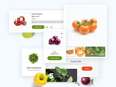 Page Product ecommerce food opencart template ui ux